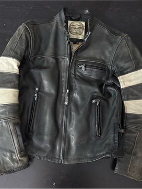 Roland Sands Design Limited Edition Black Leather Motorcycle Jacket. Size S